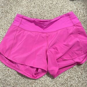 Lululemon Sonic Pink Speed Up shorts